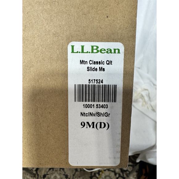 LL Bean Bean Quilted indoor/outdoor slippers. mens 9 NIB - Picture 6 of 6